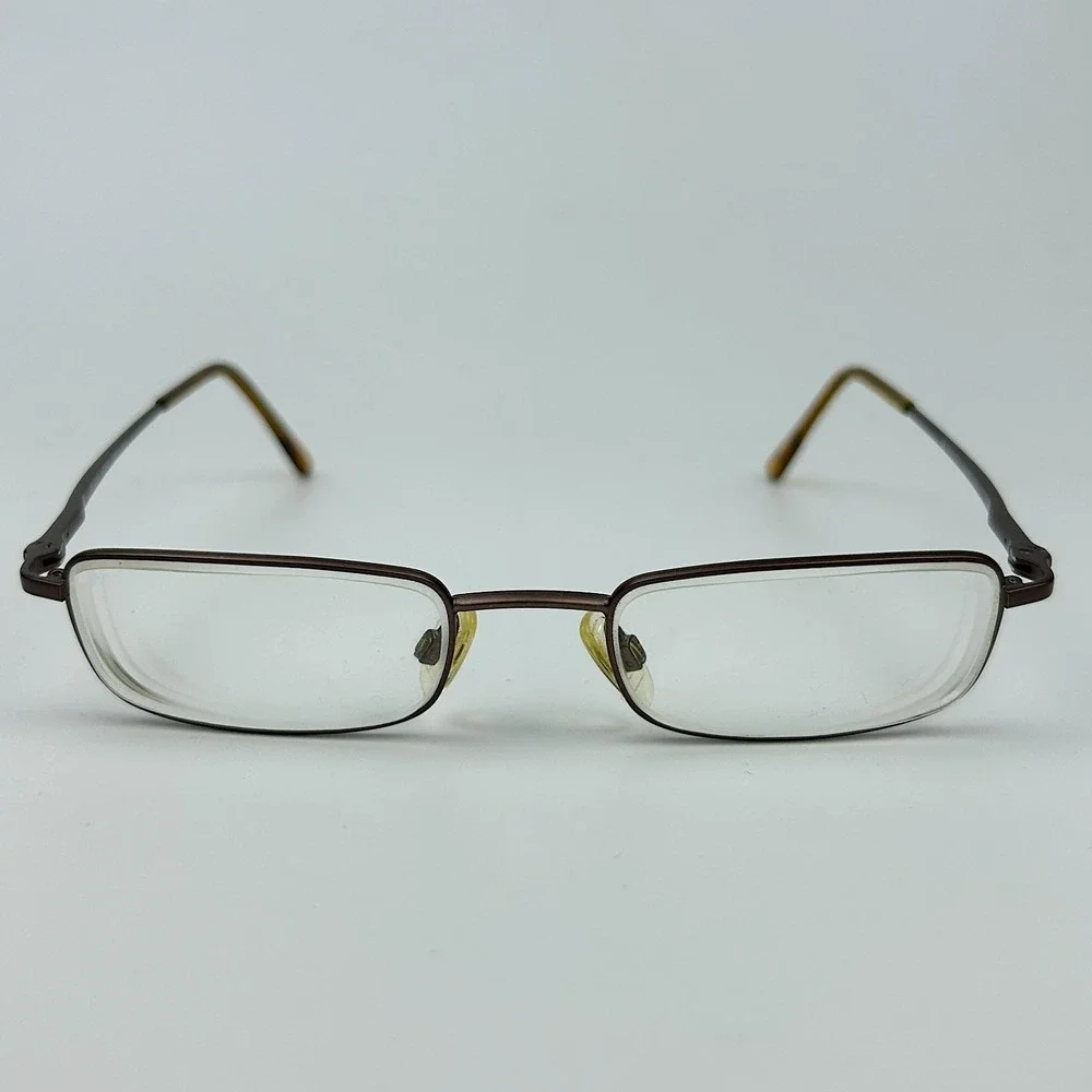Randolph RE Elite Mens Eyeglasses Frame Brown Metal Rectangle 50-19-145 mm